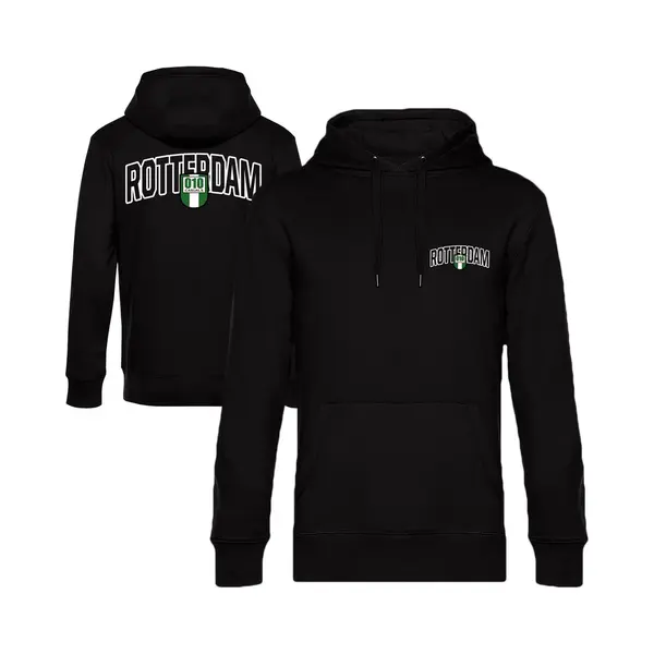 010 Casuals Rotterdam Hoodie Arch & Shield (backprint) Black thumbnail