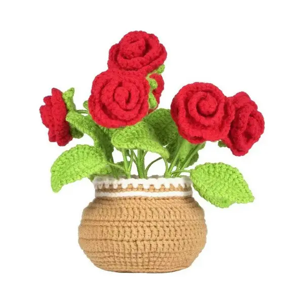 Haakpakket Roos - Diy Gehaakte Romantische Bloem - Handgemaakt Cadeau thumbnail