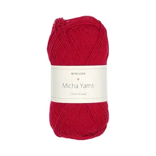 Micha Yarns - 100% Katoen Haakgaren - 5 Bollen Haakkatoen - 5 X 50gram - 170meter Per Bol - Donker Rood (008)