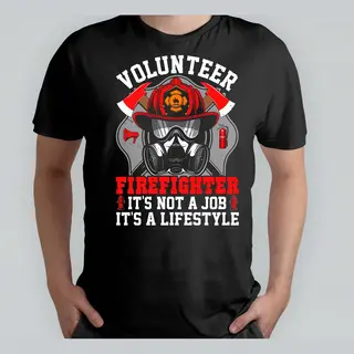 Roly Volunteer Firefighter It's Not A Job It's A Lifestyle - T Shirt - Firefighters - FireHeroes - BraveBrigade - RescueTeam - Brandweer - BrandHelden -