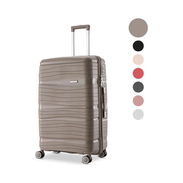 Skycases Travelin' Charm - 24-inch Medium Reisekoffer - Zahlenschloss - 41x24x69 Cm - 68L - Leicht, Wasserdicht & Langlebig - Champagner thumbnail