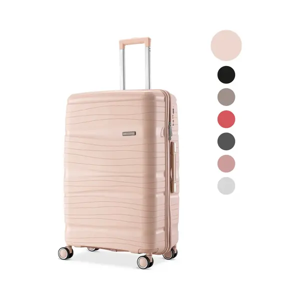Skycases Reisekoffer Travelin' Charm - Mit Zahlenschloss - 41x24x69 Cm - 68L - Leicht, Wasserdicht & Langlebig - Hellrosa thumbnail