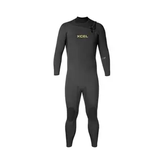 2026 Xcel Heren Comp 4/3mm Borst Ritssluiting Wetsuit - Black