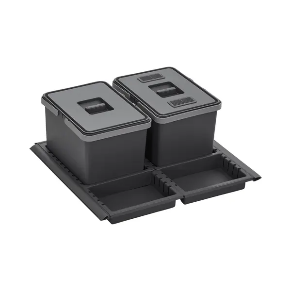 Sotech Metropolis Afvalbak 12L Met Deksel; In Kunststof Bak; Voor Uittrekbare Kastbreedte 60 Cm thumbnail