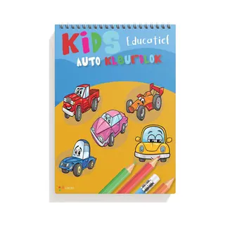 Huurdies Auto's A5 Kleurblok - 50 Kleurplaten - Kleurblok Met 50 Cartoon Auto's - Kleurplaten Voor Kinderen - 14.8cm X 21cm