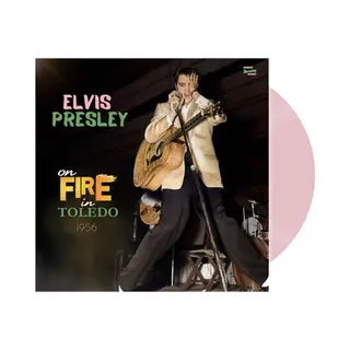Single, Elvis Presley - On Fire In Toledo 1956 (Roze Vinyl) + Cd