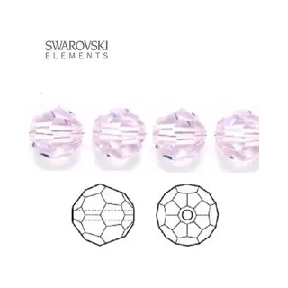 Swarovski Elements, 18 Stuks Swarovski Ronde Kralen, 8mm, Rosaline, (5000)