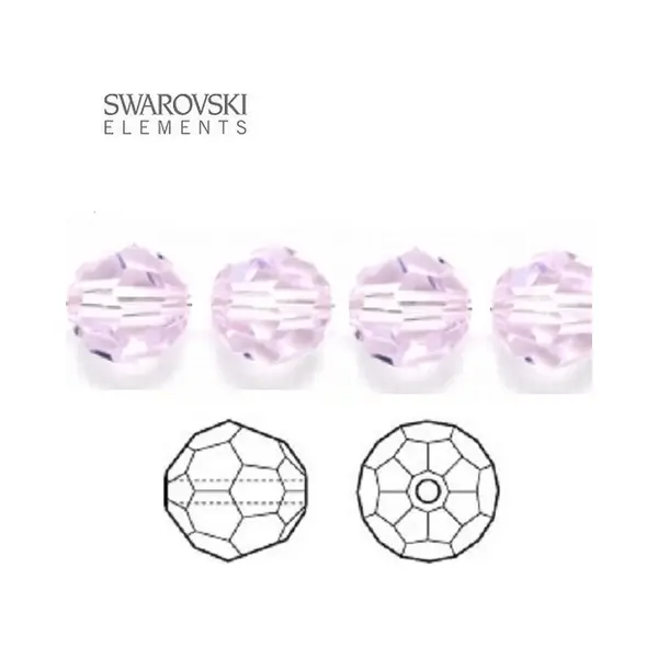 Swarovski Elements, 18 Stuks Swarovski Ronde Kralen, 8mm, Rosaline, (5000) thumbnail
