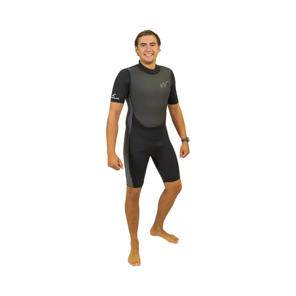 Watrflag Shorty Queenstown Fn Heren - 3 Mm Neopreen Met Korte Mouwen - Zwart/grijs L thumbnail