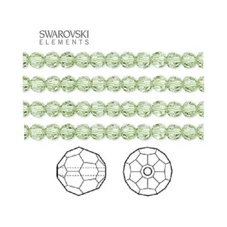Swarovski Elements, 36 Stuks Swarovski Ronde Kralen, 4mm, Peridot, 5000
