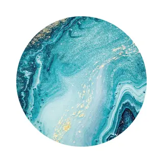 vloerkledenopvinyl.nl Vinyl | Vloerkleed Vinyl Rond | Blue Lagoon | 170 Rond | Ontdek Het Vloerkleed Vinyl Rond | Blue Lagoon, Stijlvol, Duurzaam En Makkelijk Schoon Te