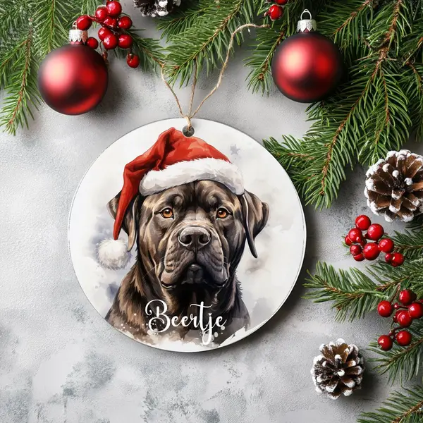 Kerstboom Hanger Cane Corso Met Naam thumbnail