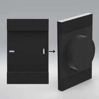 Backplate/achterplaatje Geschikt Voor Tap Dial Switch Draaischakelaar - Wandophanging - Zwart