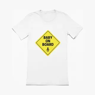 Go Mama T-shirt Baby On Board - T-shirt Korte Mouw Wit - Maat Xl - Zwangerschapsaankondiging - Unieke Zwangerschapsaankondiging - Originele