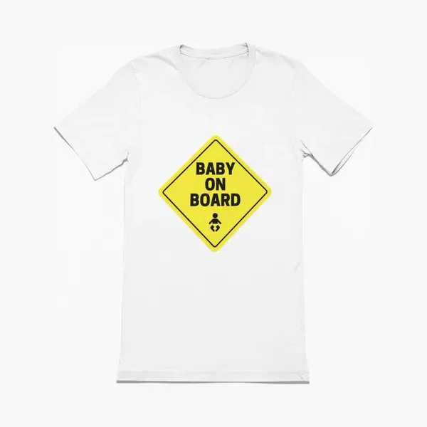 Go Mama T-shirt Baby On Board - T-shirt Korte Mouw Wit - Maat Xl - Zwangerschapsaankondiging - Unieke Zwangerschapsaankondiging - Originele thumbnail