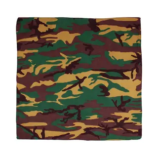 S.y.w Bandana / Doek - Camoulagekleuren Groen/Bruin/Zwart - Katoen - 50x50cm