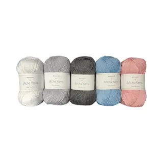 Bollen Bundel - 70% Bamboe 30% Katoen Haakgaren - 5 Bollen Pakket - 5 X 50gram - Baby Pastel (007) - Baby Bamboo - Micha Yarns