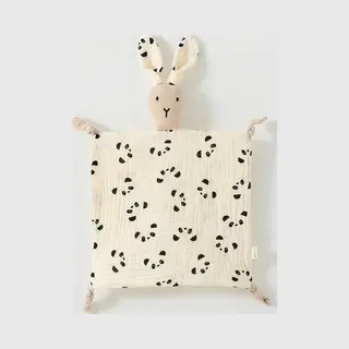 Knuffeldoekje Konijn | Creme | Panda | Katoen | Hydrofiel | Baby | Kind