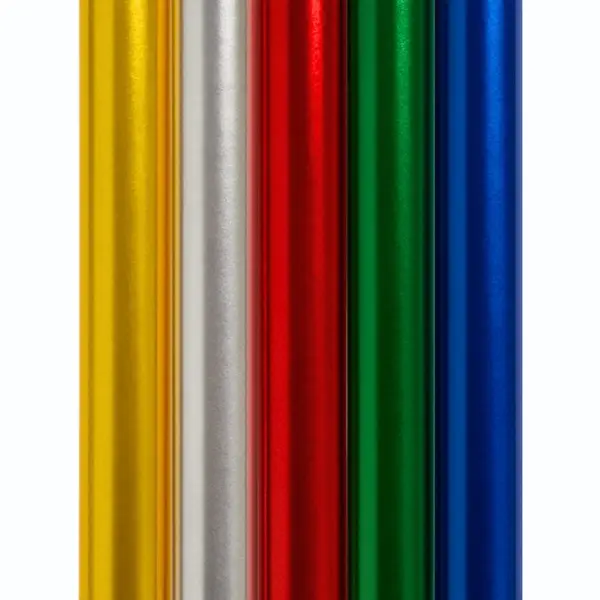 Cadeaupapier - "Metallic Classics" - (5 Stuks) – 150×70 Cm – Goud, Zilver, Rood, Groen, Blauw - Inpakpapier - Glanzend - Chic - Duurzaam thumbnail