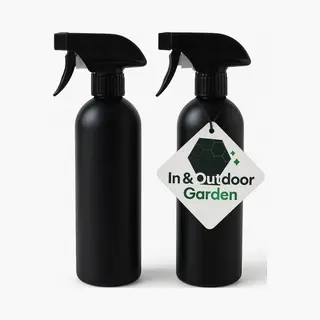 In&Outdoor Garden Set Van 2 Lege Sprayflacons 500ml Mat Zwart - Plantenspuit - Spuitfles - Spray Bottle - Waterverstuiver - Plantenspuit Binnen - Plantensproeier