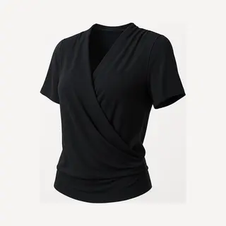 Stella Fiora Overslagtop Dames - Zwart - Elegant - Travelproof