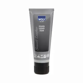 Woly Fashion Leather Cream Tube - Schoencreme / Schoenpoets Voor Glad Leder Donker Grijs