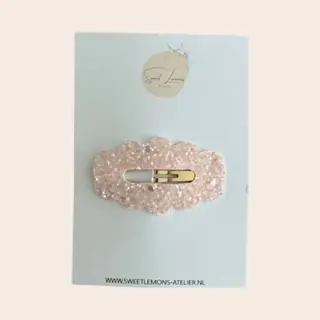 Sweet Lemons Atelier Bubbel Haarspeldje - Glitter Pink - Klikklak Haarspeldjes - Meisjes Haarspeldjes