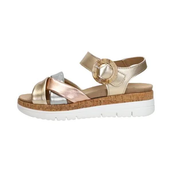 SUB55 Comfort Collection Sami 02 Sandalen Plat - Goudkleur - Maat 40 thumbnail