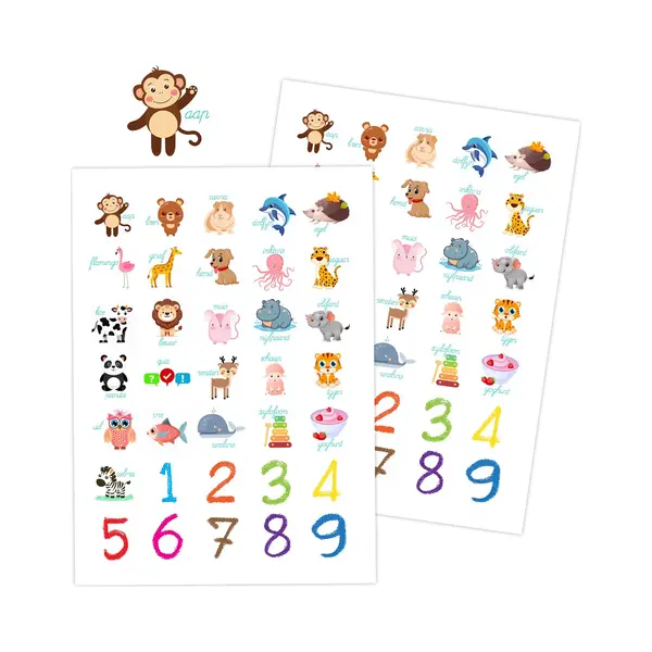 Allemaalstickersenzo Alfabet Stickers – 2 Stickervellen Om Letters Te Leren Lezen - 70 Stickers thumbnail