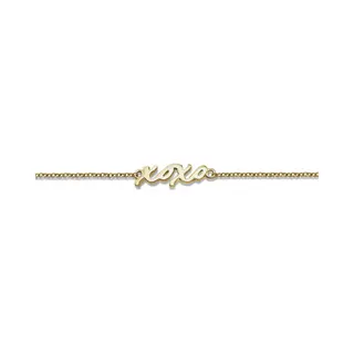 Jwls4u Armband Met XoXo Goudkleur Zilver Gold-Plated XB008G 16-19cm