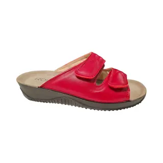 Rohde Dames Slippers Met Klittenband Sluiting - Rood - 36