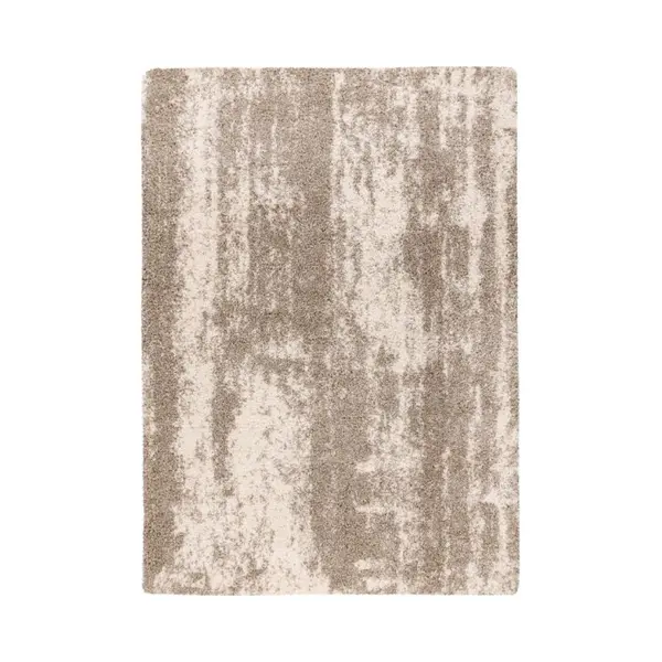 Muratap Mirage Shaggy - Hoogpolig Vloerkleed, Luxe Gemeleerd Modern Tapijt | Beige Creme- 160x230 Cm thumbnail