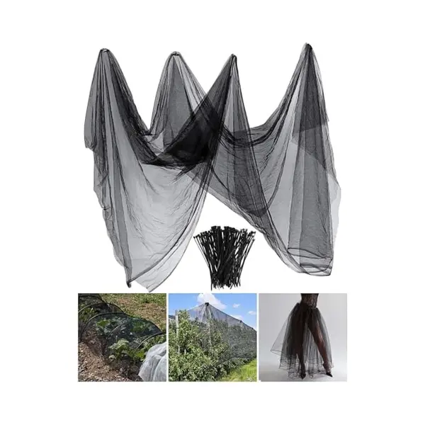 Rala Insectenwerend Net Tegen Muggen, Vliegen En Vogels - Zwart Tuinnet Voor Plantenbescherming En Jacht (3 X 10 Meter) thumbnail