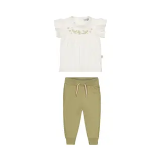 Dirkje Meisjes Set, Blouse Wit En Broek Maat 116
