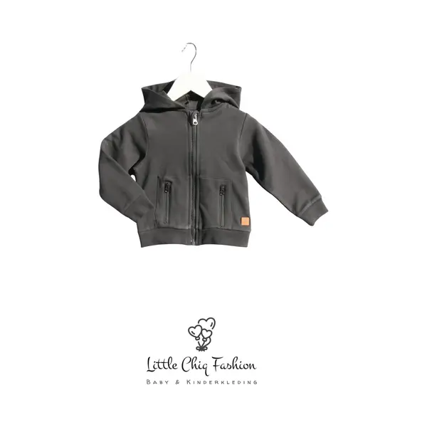 Little Chiq Baby Vest Antraciet Met Capuchon thumbnail