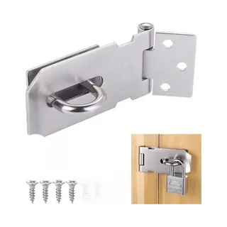 Hangslot Met Schroeven, Roestvrijstalen Deurvergrendeling Voor Tuinpoort - Niet-vervormbaar Slot Voor Houten Poort, Schuur, Slaapkamer, Badkamer,