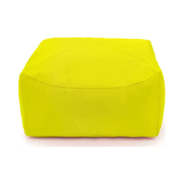 Drop & Sit - Poef - Robuust Nylon - Geel - 65x65x35 thumbnail