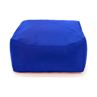 Drop & Sit - Poef - Robuust Nylon - Kobalt Blauw - 65x65x35
