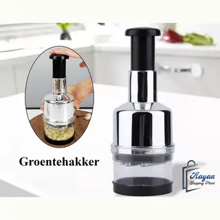 aayan Handmatige Groentehakker – Eenvoudig En Snel Voedsel Hakken – Multifunctionele En Moeiteloze Voedsel Hakmolen Met 6 Messen – Multihakker –