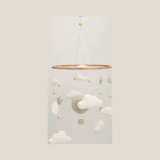 WallWood - Babymobiel Met Wolken En Luchtballon - Decoratie Voor Babykamer