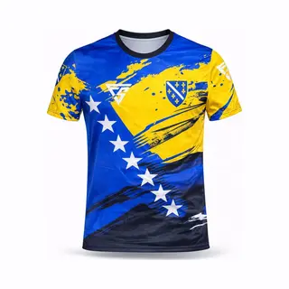 FightSense Bosnia Pride Dry-Fit Shirt – Bošnjak Edition – Sport T-Shirt Unisex - Maat M