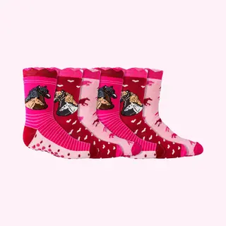 Kindersokken | Huissokken | Antislip | Kleurrijke Grappige Sokkenpakket | Happy Sock Printjes | Voordeelpakket 9 Paar | 3 Thema's Meiden