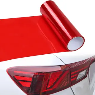 Koplampfolie Transparante Folie - 120 X 30 Cm - Zelfklevend - Rood