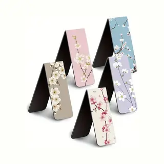 Viwado® Magnetische Bloemen Boekenleggers - Set Van 5 - Stijlvol