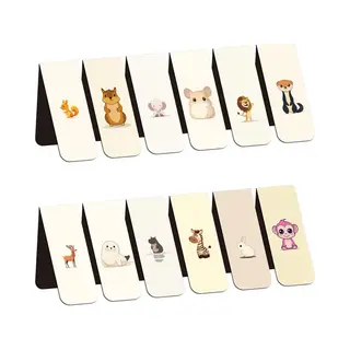 Viwado® - Set Van 12 Magnetische Boekenleggers - Schattige Dieren Collectie - Sterke Papieren Paginamarkers