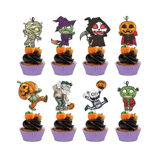 16 Stuks Taartdecoratie Halloween Cupcake-topperdecoraties, Spook Halloween Taartdecoratie, Halloween Picks Taartdecoratie Voor Halloween Feest