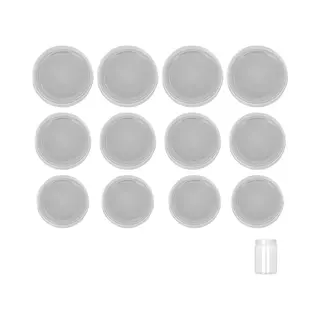 12 Pcs Tin Lids - 100mm/85mm/75mm Pet Food Tin Lids - 3 Verschillende Maten Transparante Plastic Universele Lids Voor Kattenvoer - Hondenvoer