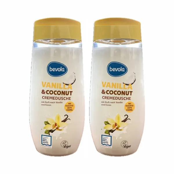 Bevola Douchegel - Vanilla & Coconut - Multipack | Set Van 2 - 2x 300ml | Vegan - Rijke Verzorging thumbnail