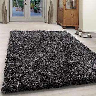 Flycarpets Lorium Vloerkleed - 200x290 Cm - Antraciet/Wit/Grijs - Hoogpolig