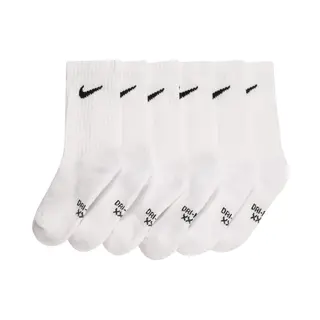 Nike Kinder Df Perf Basic Crew Socken, White, 4/5 Jahre